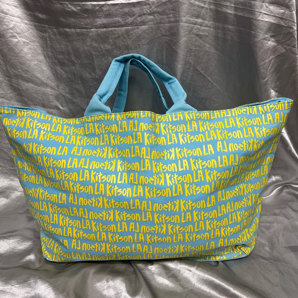 kitson Vibrant Blue and Yellow LA Tote